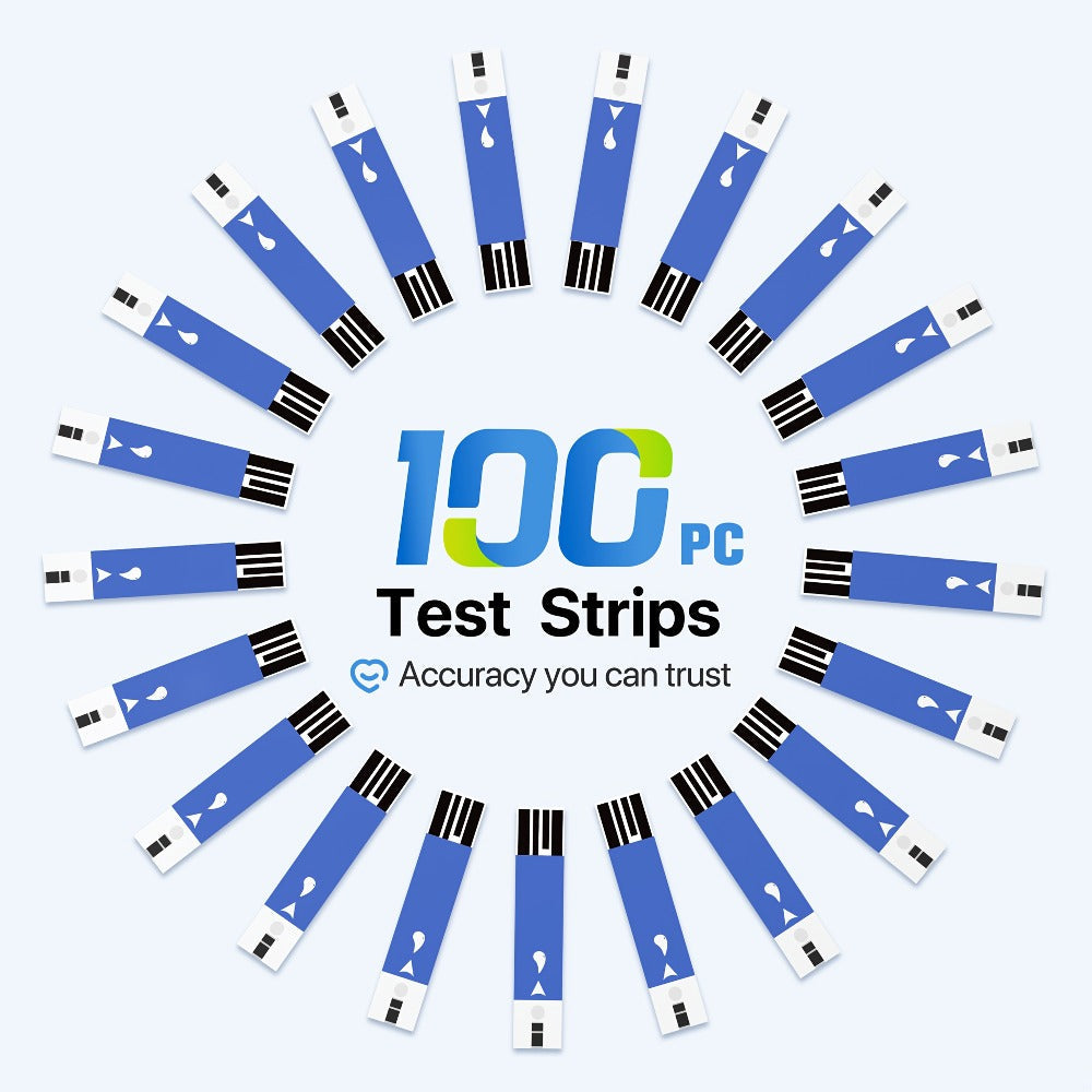 Diabetes Test Strips 100 Count ¨C Compatible with G-425-1, G-425-2, G-425-3 Blood Glucose Monitors