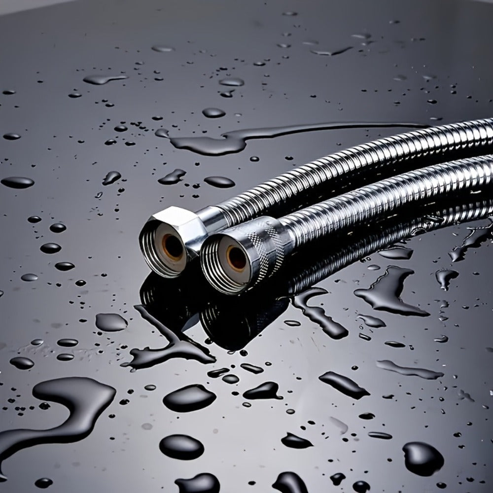 Flexible Stainless Steel Shower Hose Electroplated - Round Shape, Wall-Mounted Easy Install, for Rainfall Shower Heads & Sprayers, 59¡± / 78.7¡± / 118¡± Length Options, Chrome Finish