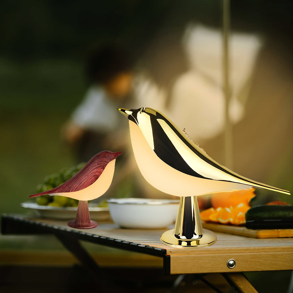 Magpie Bird Desk Lamp 2 Pack 16 Color Dimmable Cordless Night Light USB Charging Touch Control with Aromatherapy Diffuser Function for Bedroom Valentine Gift Festival Home Decor