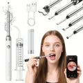 Intelligent Visual Tonsil Stone Removal Kit ¨C 1080P HD Camera, 6 LED Lights, Wi-Fi & App Connection, Multi-Accessory Oral Inspection Tool for All Ages