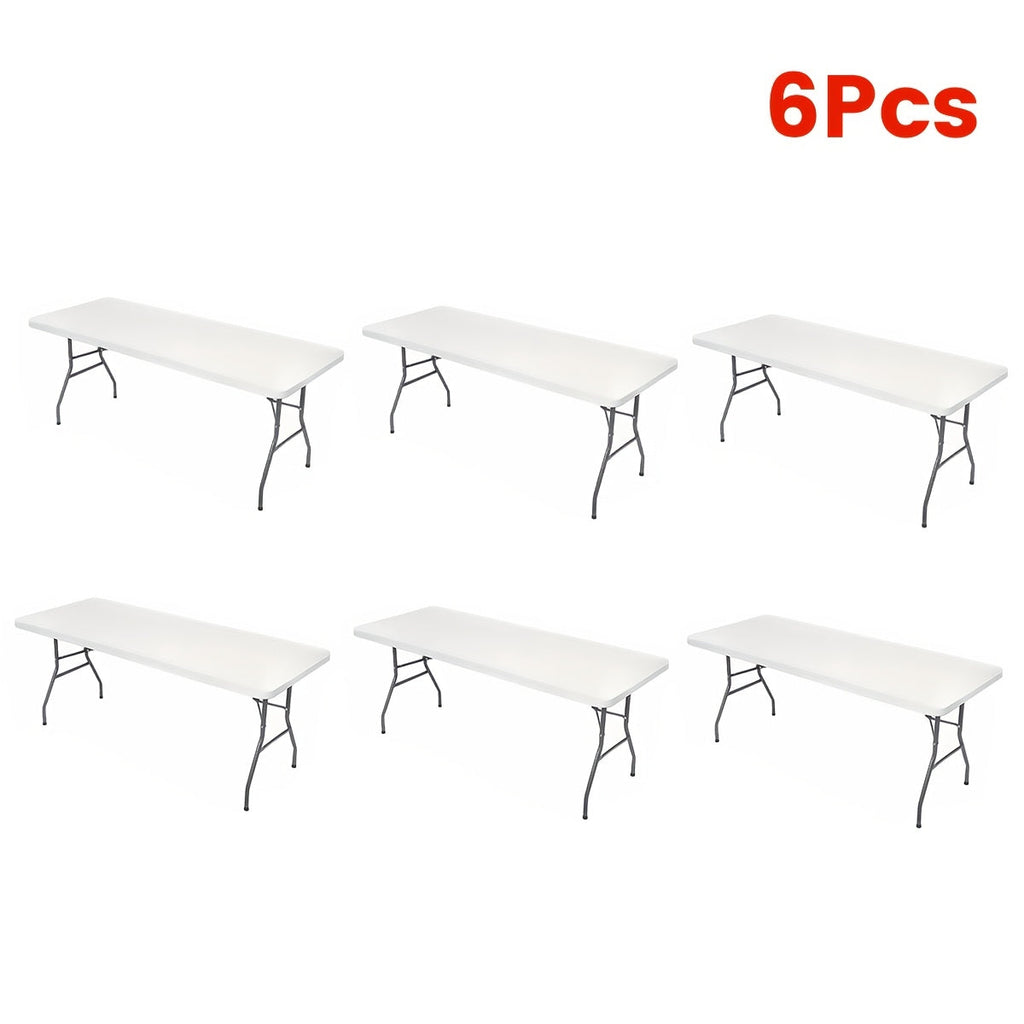 Stretch Table Covers 6Ft Washable Elastic Rectangle Tablecloth for Parties Weddings Picnics Camping, Spandex Polyester Blend, Fits Standard 6 Foot Tables, Set of 3 6 9 or 12, Black White Blue