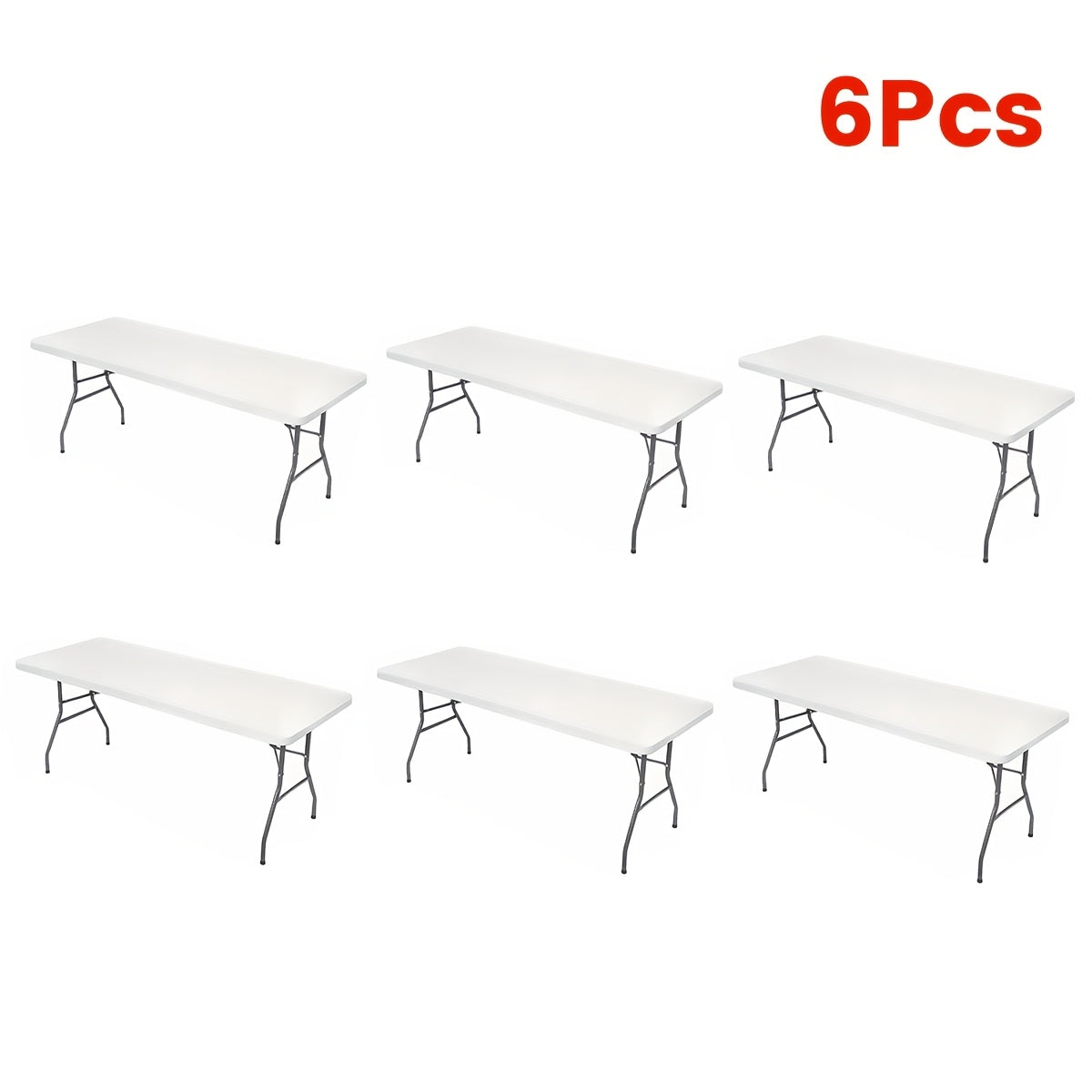 Stretch Table Covers 6Ft Washable Elastic Rectangle Tablecloth for Parties Weddings Picnics Camping, Spandex Polyester Blend, Fits Standard 6 Foot Tables, Set of 3 6 9 or 12, Black White Blue