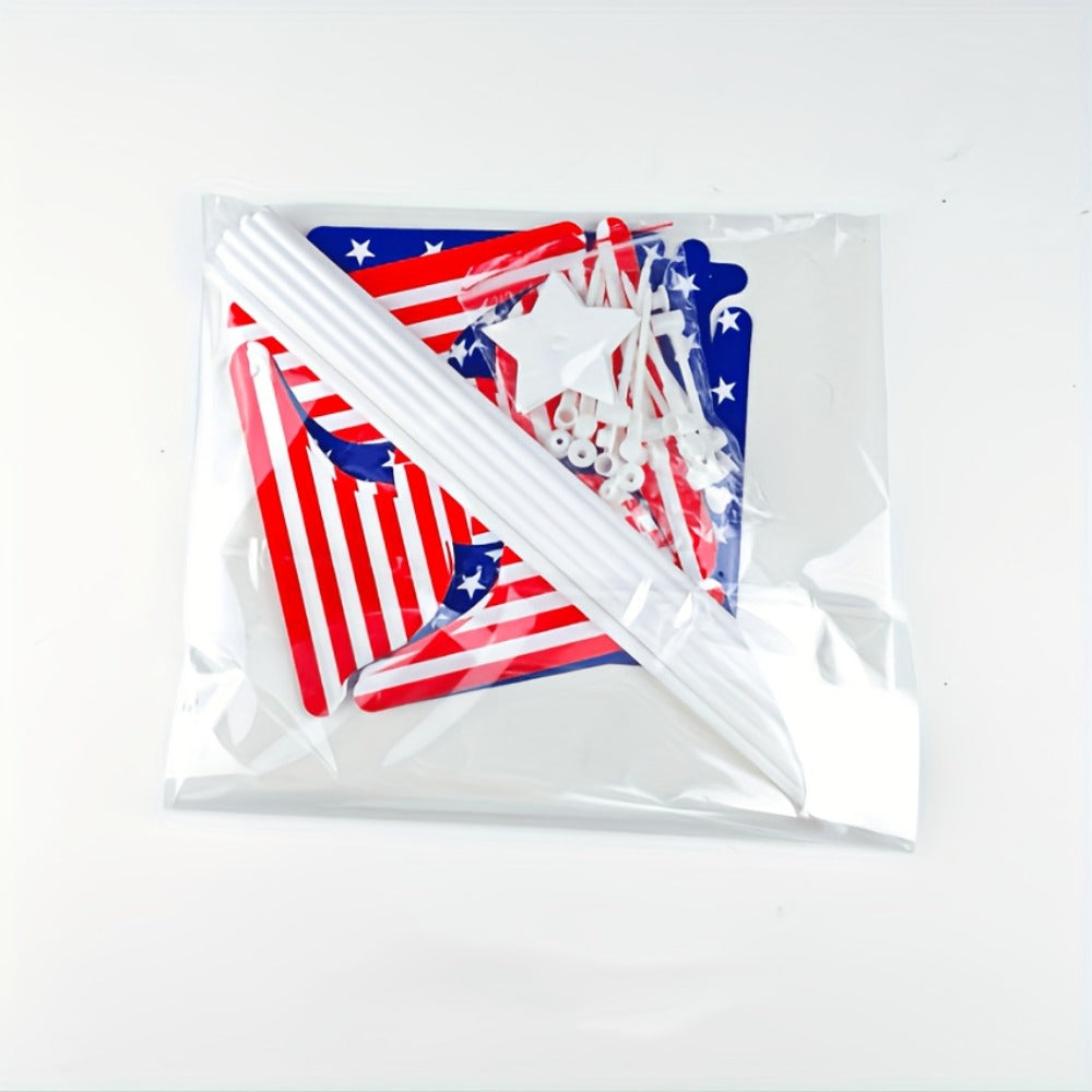 4th of July Pinwheels Decorations Red White Blue - Patriotic Stars Stripes Pinwheel Garden Decor for Independence Day Party, Yard Lawn Outdoor Decor, Party Favors - 20 30 40 Pack