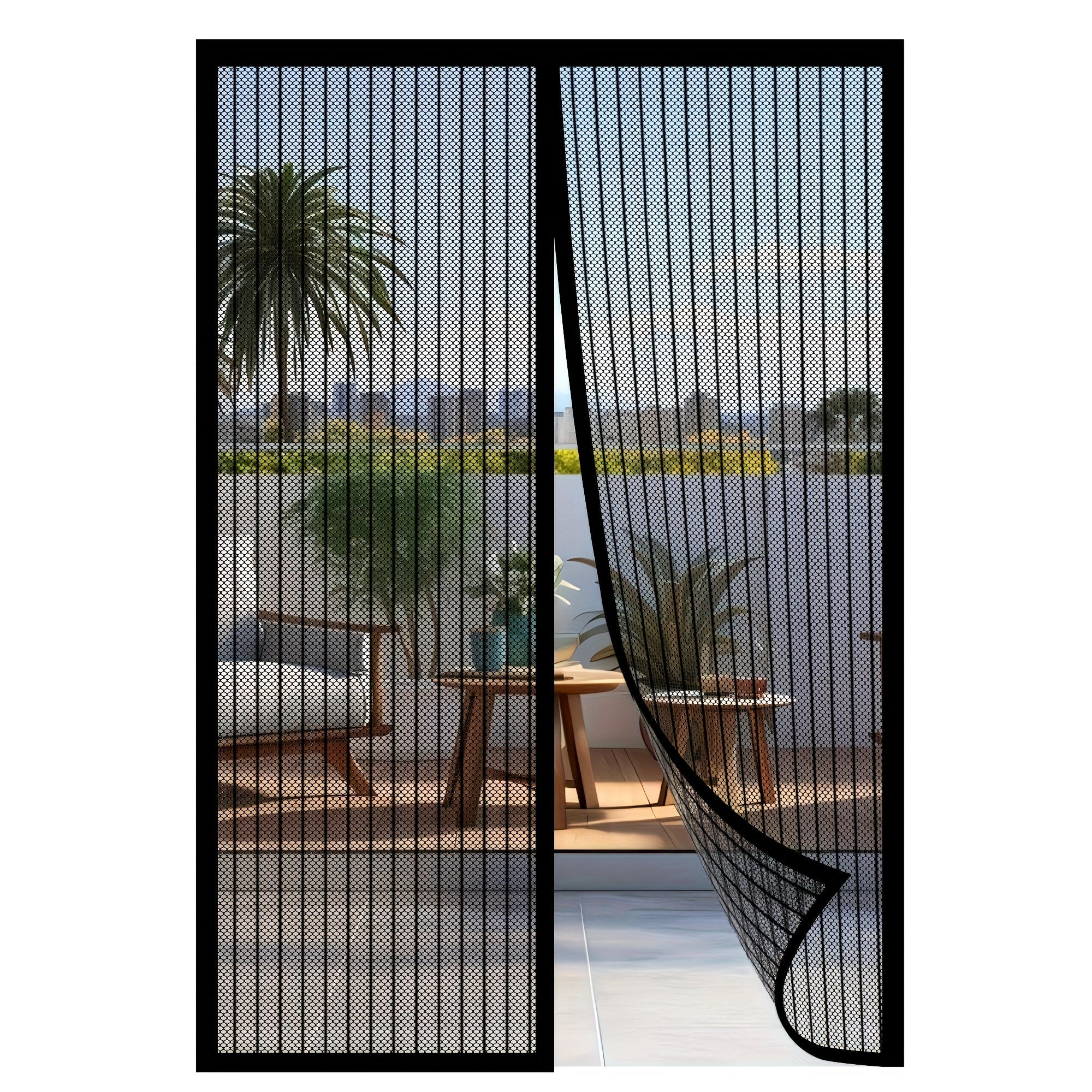 Magnetic Screen Door for Doorways ¨C Heavy Duty Self-Sealing Mesh Door Screen with Magnetic Closure, Hands-Free, Pet & Kid Friendly, Durable Nylon, Fits Most Door Frames, Easy Install