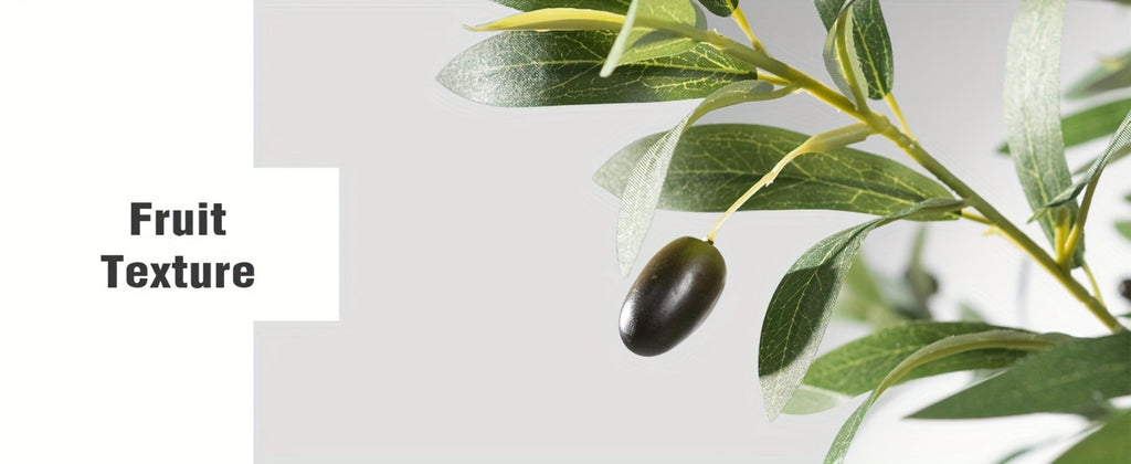 Artificial Olive Tree Indoor 5FT 6FT 7FT 8FT Potted Faux Olive Tree with Lifelike Trunk Branches Silk Leaves Fruits ¨C Large Fake Plant for Living Room Office Home Decor