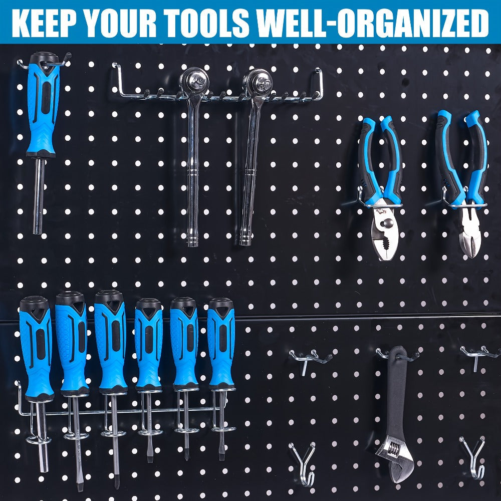 Pegboard Hooks Organizer Kit 278pcs with Bins ¨C 1/8 & 1/4 Inch Peg Board Hook Assortment for Garage Wall Tool Storage | Hanging Storage Accessories for Workshop, Craft Room & Home Organization