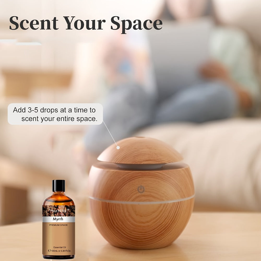 Myrrh Essential Oil 100ml ¨C Pure Undiluted Therapeutic Grade Natural Oil for Diffuser, Humidifier, Candle Making & Skincare | Long-Lasting Aroma, No Additives