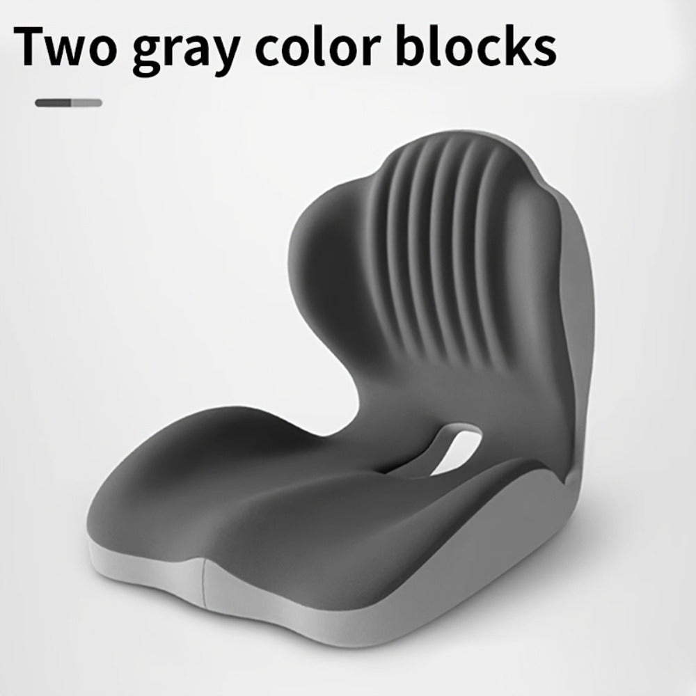 Memory Foam Seat Cushion Ergonomic with Back Support & Breathable Hollow Design ¨C Comfortable Chair Pad for Office, Car Seat & Long Sitting, Unisex Gift