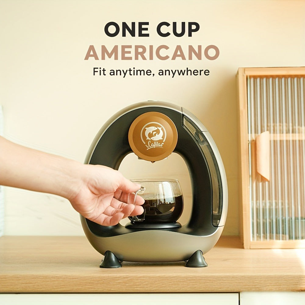 Single Serve Coffee Maker 2-in-1 K-Cup Compatible and Coffee Grounds - Mini Drip Coffee Machine 4-8oz Fast Brew for Home Office Travel Dorm, Compact Coffee and Tea Maker with Removable Tank Quiet Operation