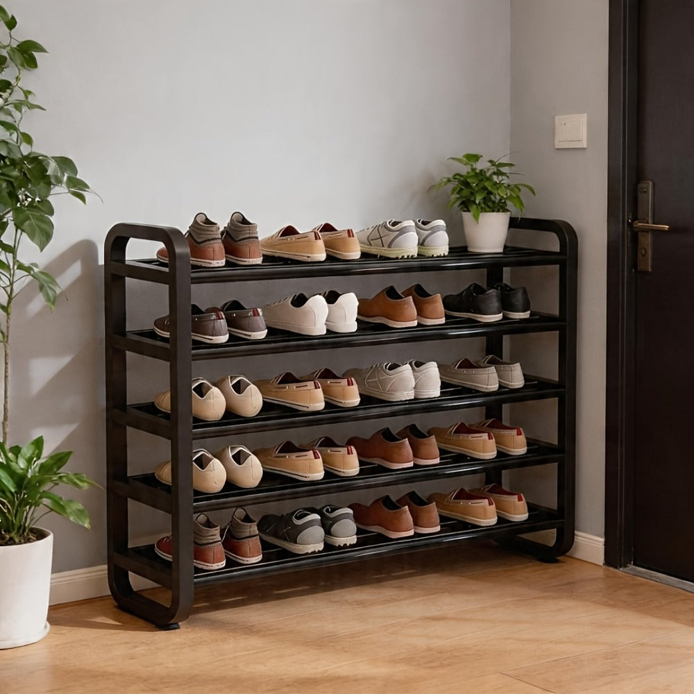 5-Tier Shoe Rack Organizer for Entryway, Space-Saving Narrow Shoe Storage Shelf, Multi-Layer Floor Mount, Holds 18 Pairs, No Assembly Tools Needed