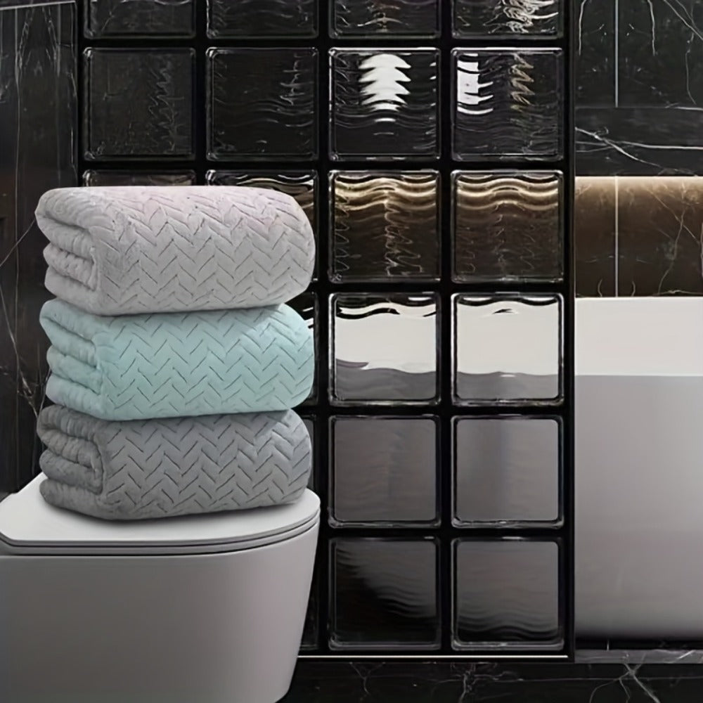 Microfiber Bath Towel Set 18/20pcs - Coral Fleece Absorbent Quick Dry Soft Large Bath Towels for Home Bathroom Spa Gift with Washcloths Bath Ball