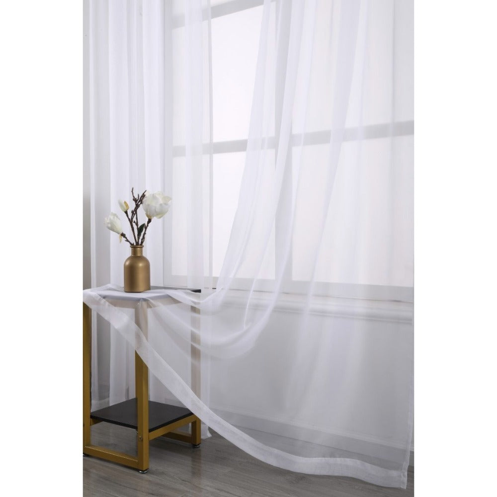 Sheer Curtains 2 Panels Rod Pocket ¨C Light Filtering Privacy Window Drapes for Living Room Bedroom Modern Home Decor