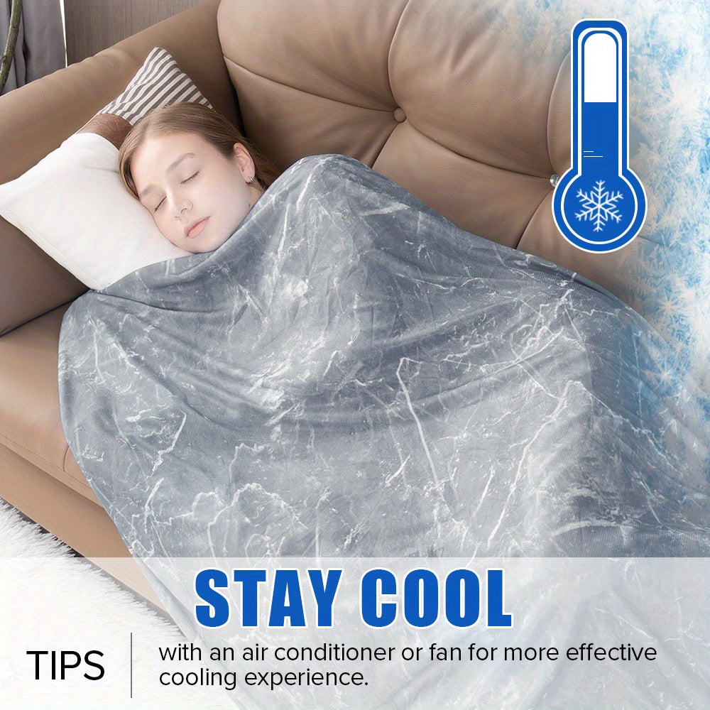 Cooling Blanket for Hot Sleepers - Summer Lightweight Breathable Throw Blanket Double-Sided Soft Cool Blanket for Bed Couch Sofa Night Sweats Hot Flashes Relief Tie-Dye & Solid Colors