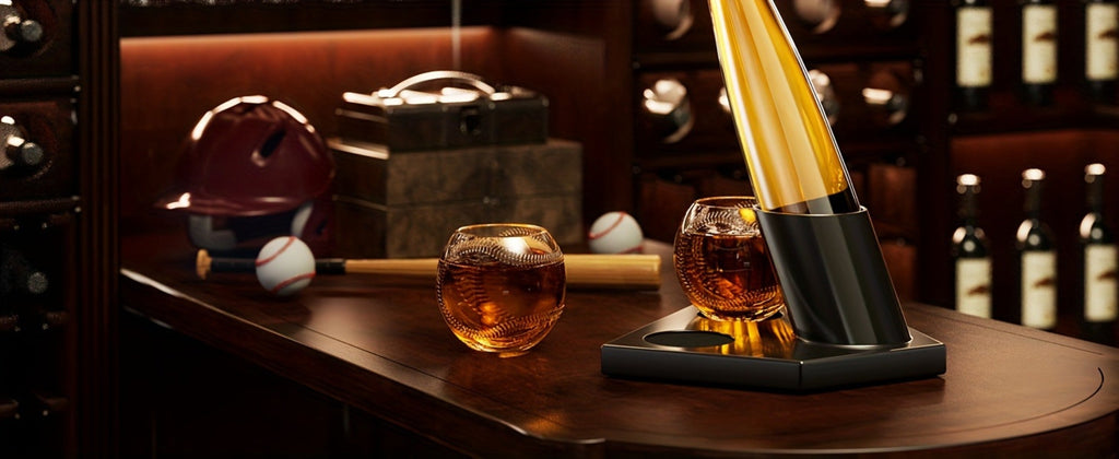 Baseball Bat Whiskey Decanter Set with 2 Glasses ¨C 20oz Liquor Decanter Gift Set for Men, Dad, Boyfriend, Coach