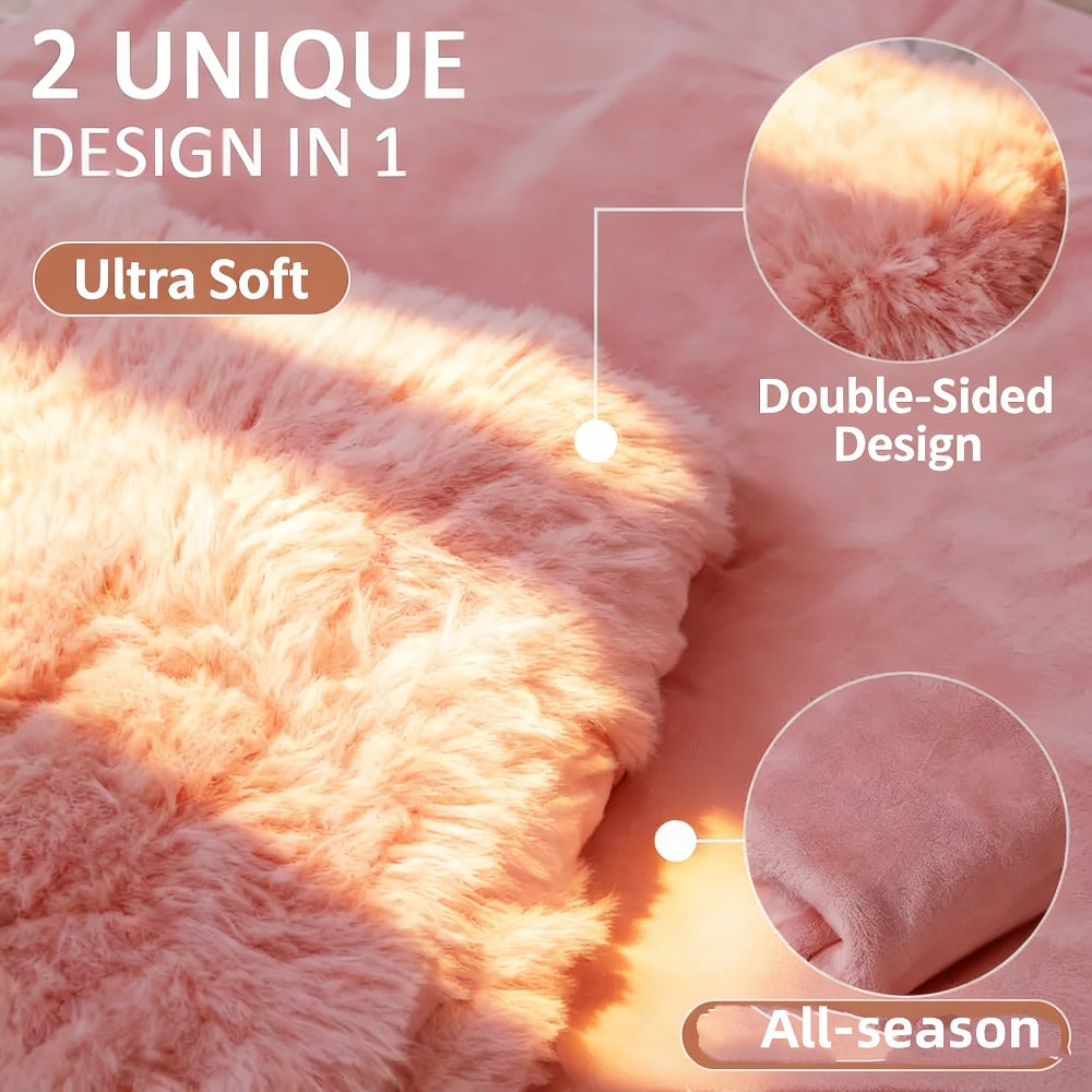 Velvet Duvet Cover Set Fluffy Plush Bedding Minimalist Solid Color, Carved Velvet Quilt Cover with Pillow Shams, Soft Cozy Bedroom Essentials Twin Full Queen King, Black Beige Grey Pink Purple Blue Red Yellow