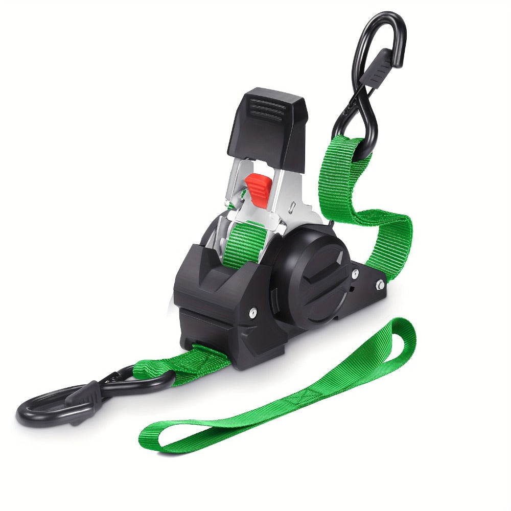 Retractable Ratchet Straps with Extension Strap ¨C Heavy Duty Auto Self-Retracting Tie Down Cargo Straps for Truck Trailer Motorcycle Moving & Appliances