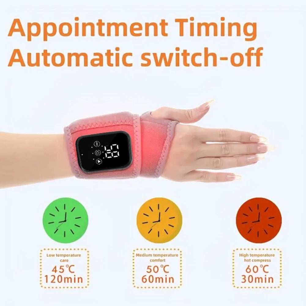 Heated Hand Massager Gloves ¨C Rechargeable Vibrating Wrist & Hand Protector with 3-Speed Heat Control, Warm Massage Gloves for Arthritis, Joint Pain & Winter Hand Care (Unisex)