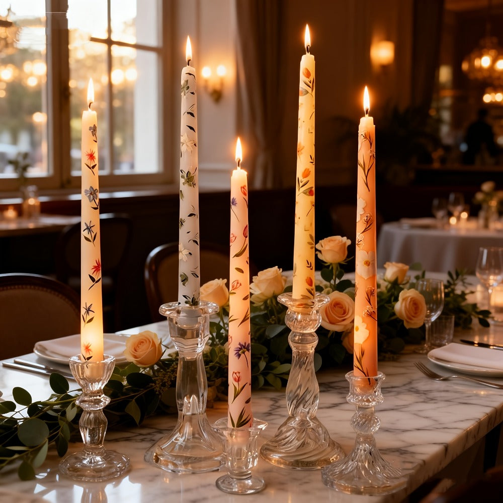 Taper Candles Scented 9.84in - Christmas Dinner Table Decor, Wedding Candlelight Decoration, Long Slim Candles for Home & Holiday, 2 or 4 Pack