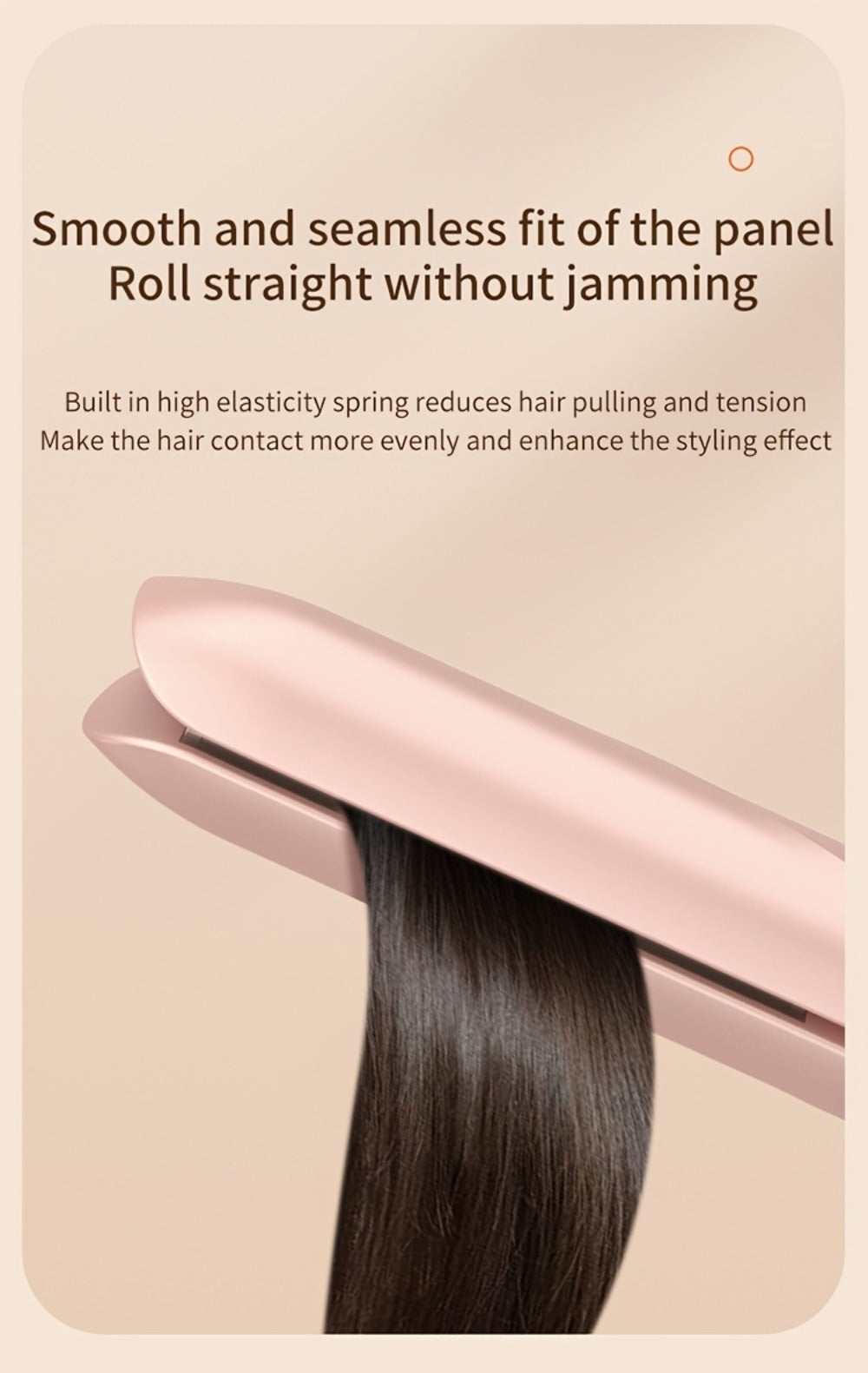Wireless Hair Straightener and Curling Iron 2-in-1 Ceramic Cordless Hair Styler USB-C Rechargeable 3-Speed Adjustable Temperature Portable Travel Hair Tool Women Gift Pink White