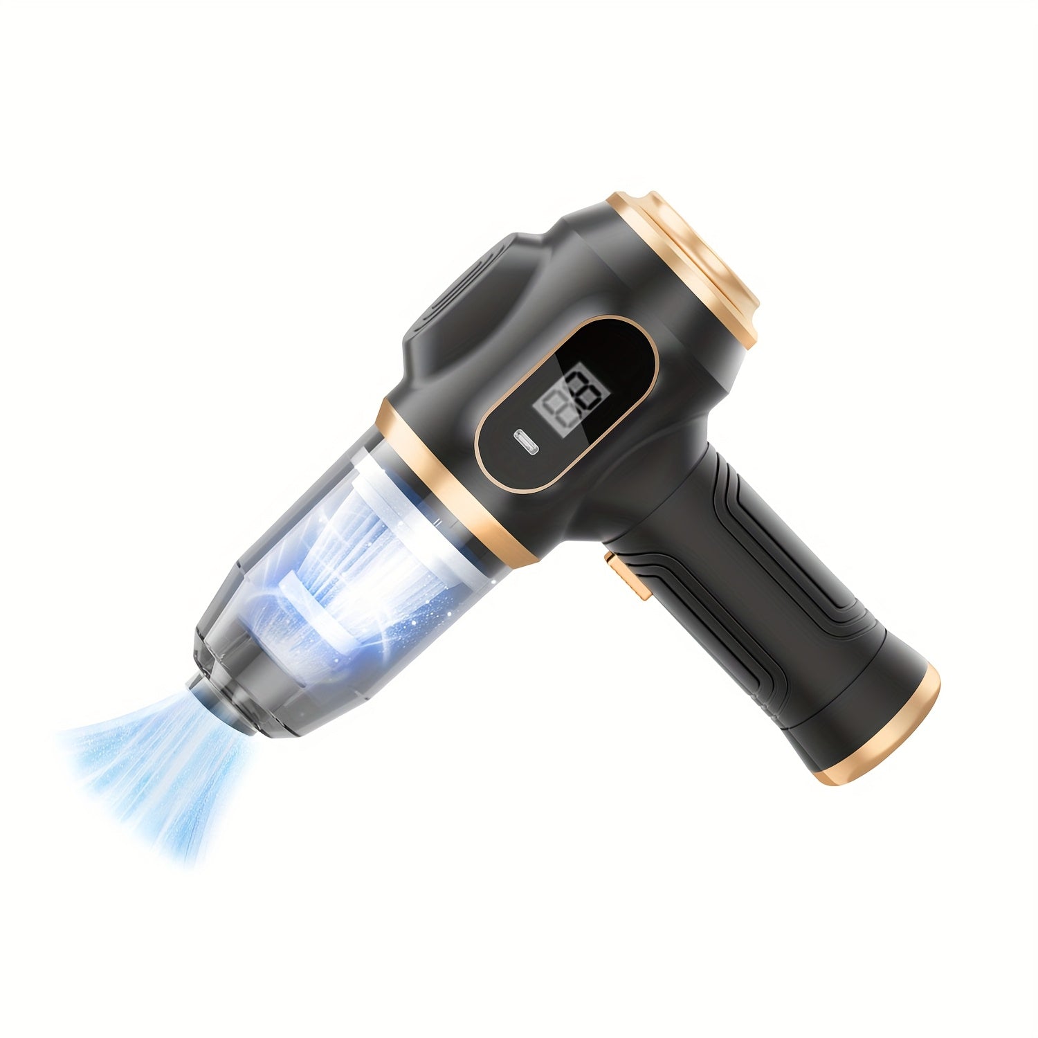Cordless Handheld Vacuum Cleaner with LCD Display & Multi-Nozzles, 9000Pa Suction 50000RPM HEPA Filter, 2-in-1 Blow & Vacuum for Car Home Office Pet Hair Keyboard Sofa