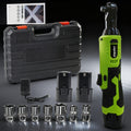 Cordless Electric Ratchet Wrench Set 12V - 45Nm High Torque 3/8¡± Rechargeable Ratchet Wrench with Battery, Charger & Toolbox for Automotive Repair, Angle Frame Installation & Home Improvement (4 Colors)