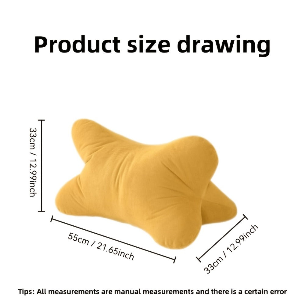 Triangular Lumbar Support Pillow Chenille, Soft Breathable Back Cushion with Hidden Zipper for Office Chair Sofa Bed, Lightweight Washable Wedge Pillow for Neck Back Support