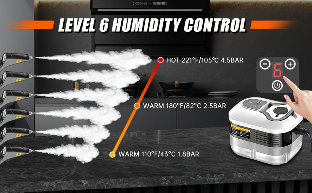 Portable Steam Cleaner High Pressure High Temperature with 3 Brush Heads Handheld Steam Cleaner for Bathroom Kitchen Furniture Car Home Cleaning Grout Tile Sofa Mattress Gift for Mom