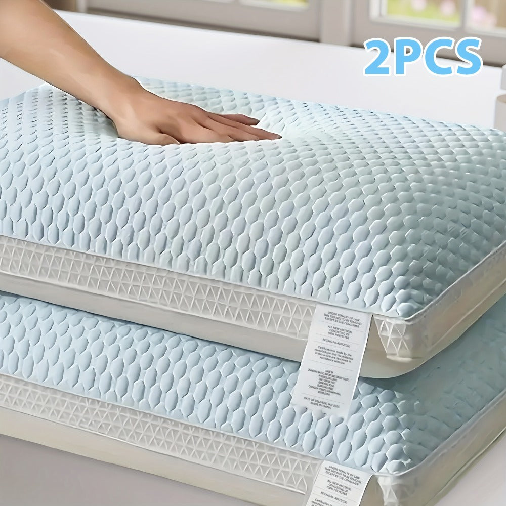 Cooling Bed Pillows 2-Pack ¨C Neck Support for Side, Back & Stomach Sleepers | Machine Washable | Soft Polyester Fill | Perfect for Bed, Sofa & Dorm