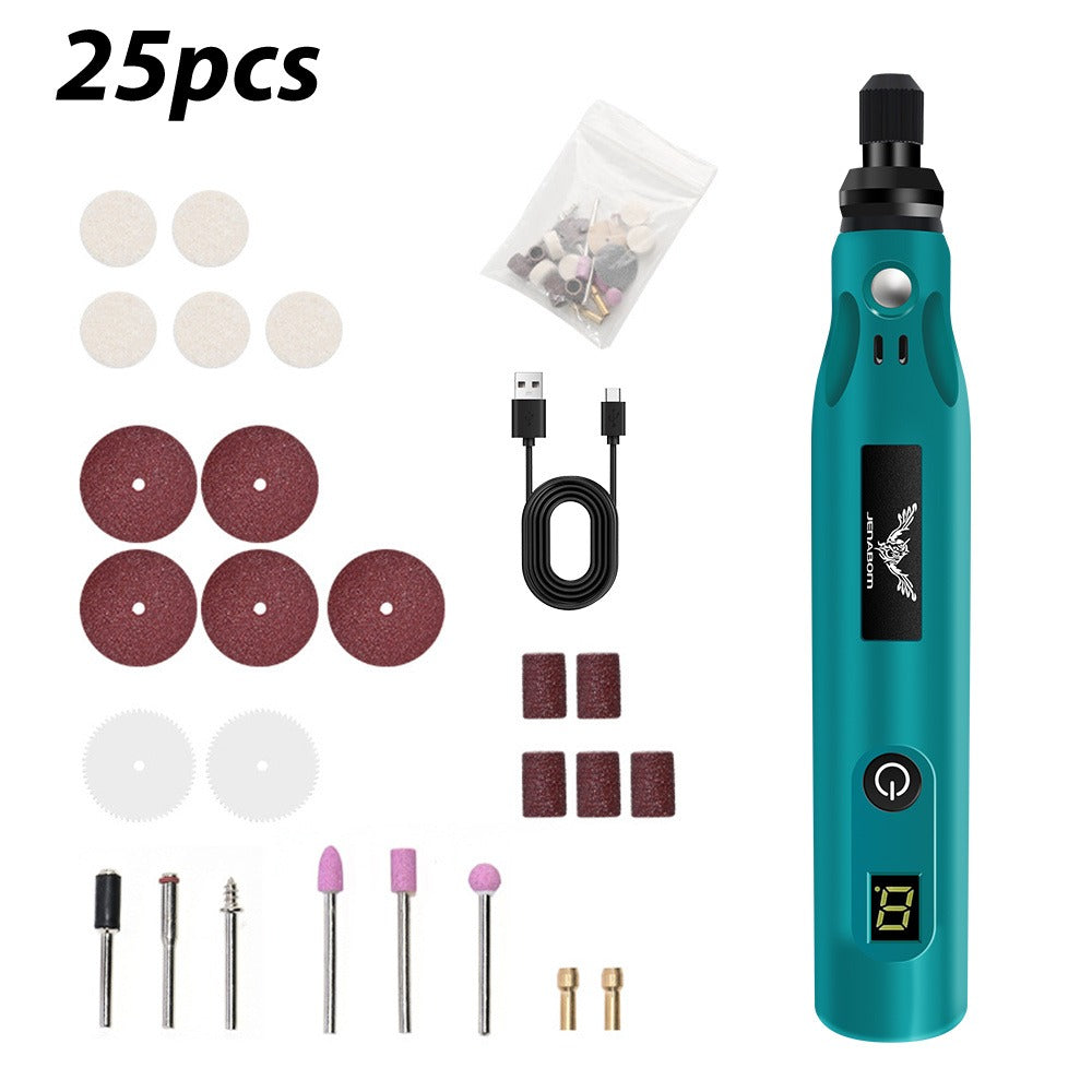 Electric Engraving Pen Kit 25/39PCS - Rechargeable Rotary Tool Set with Adjustable Speed for Engraving, Sanding, Polishing, Drilling & Etching - Portable Multifunctional Power Tool for DIY Crafts