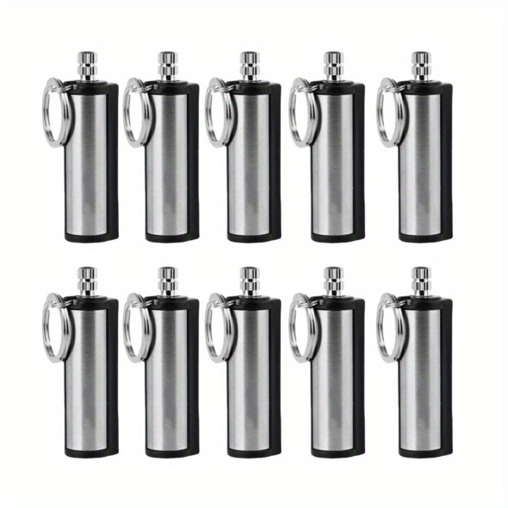 Metal Match Kerosene Lighter 10pcs, Emergency Survival Matches Multi-Functional Keychain Fire Starter for Outdoor Camping Hiking Survival Gear, Windproof Reusable Fire Starting Tools ¨C No Lighter Fuel Included