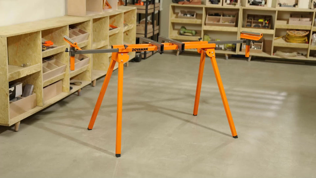 Miter Saw Stand with 78-1/8¡± Sliding Rail ¨C 3-Step Quick Fold, 22LB Lightweight, 330LB Capacity, Universal Fit for DeWalt Makita Bosch & Most Miter Saw Brands