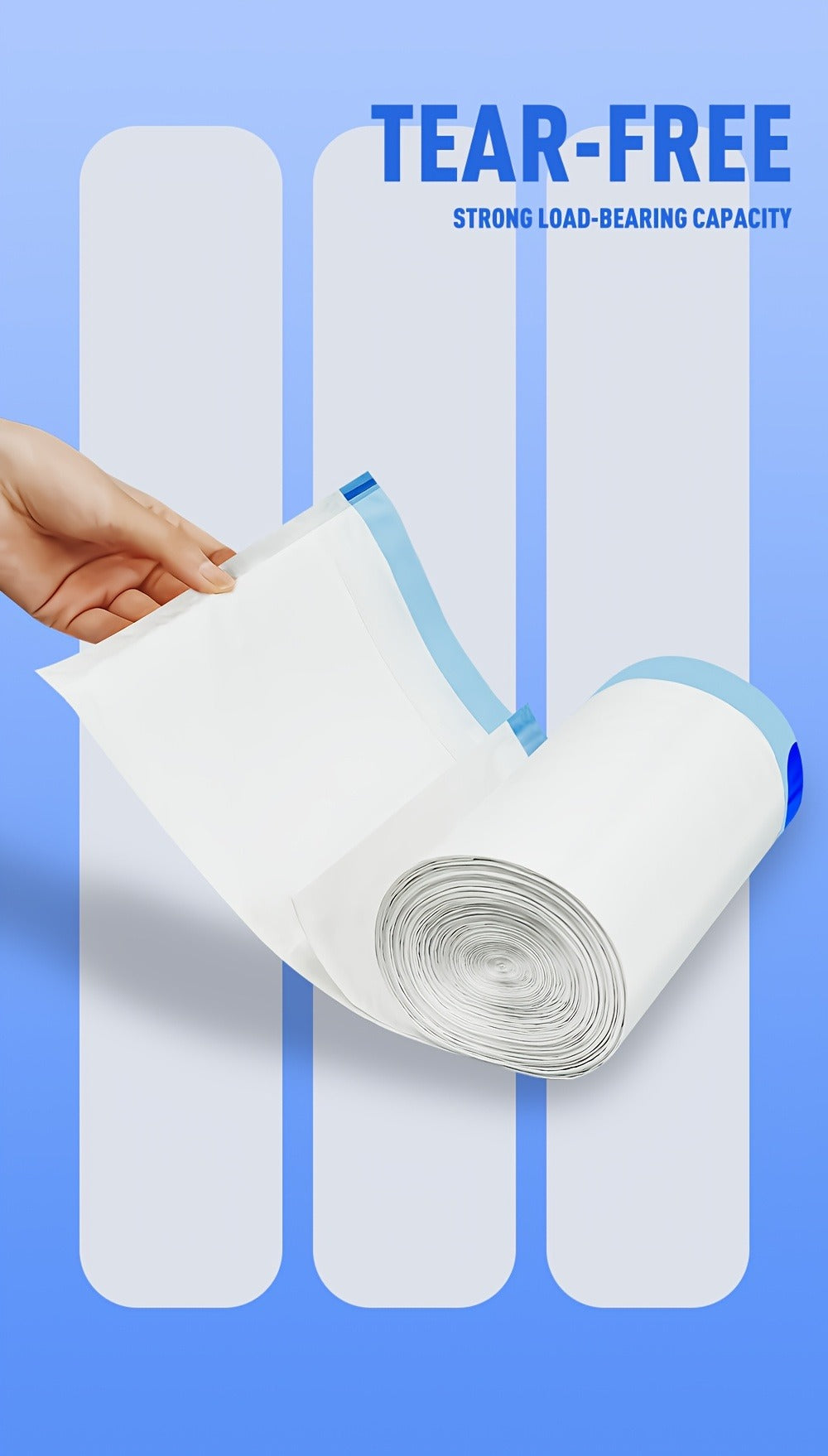 Drawstring Trash Bags 13 Gallon, 150 Count Tall Kitchen Garbage Bags, Puncture & Tear Resistant, Odor Eliminator Technology, Lemon Mint Fresh Scent, Disposable Drawstring Waste Bags for Kitchen Bathroom Office