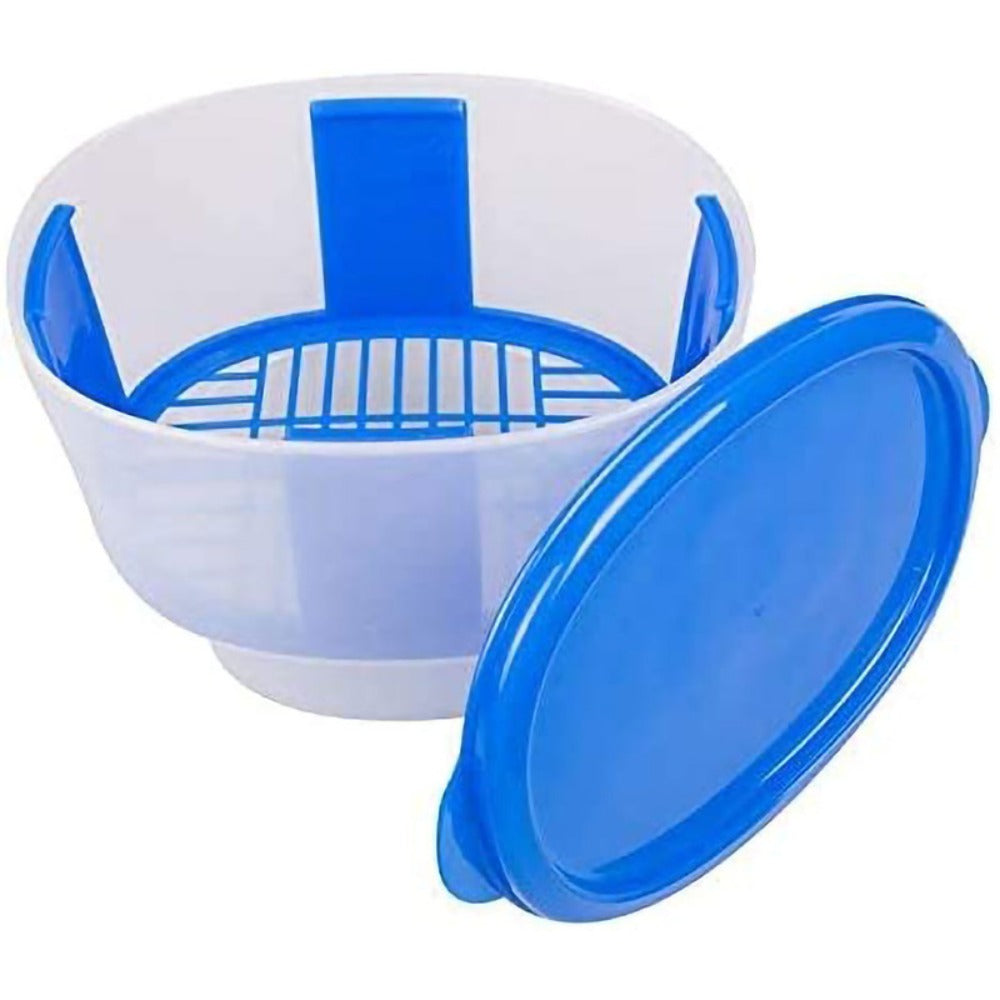 Breader Bowl Mess-Free Breading Station, All-in-One Shake and Coat Batter Bowl for Chicken Fish Shrimp Vegetables, Pour-In Seasoning Lid-Lock Design, Easy Breading Tool for Frying & Air Fryer Cooking