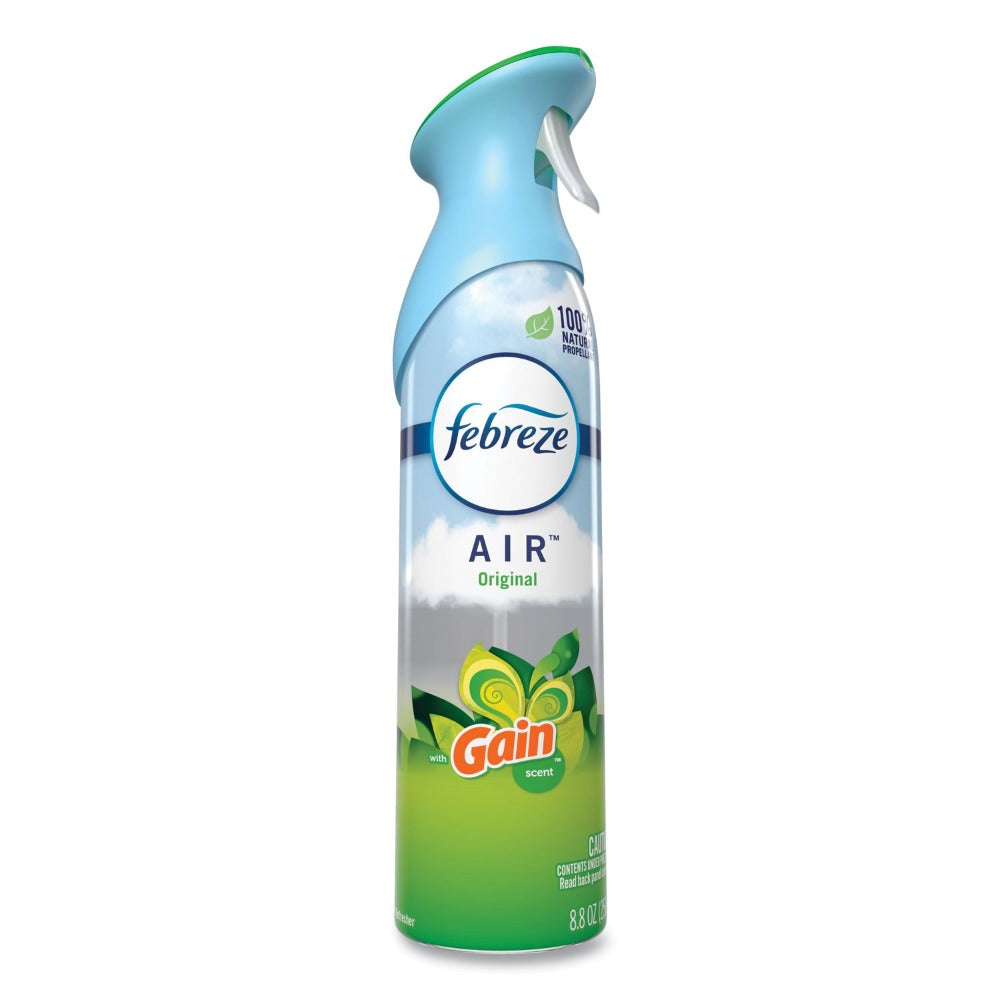 Febreze AIR Gain Original Air Freshener Spray 8.8oz 6-Pack Carton ¨C Odor Eliminator, 100% Natural Propellant