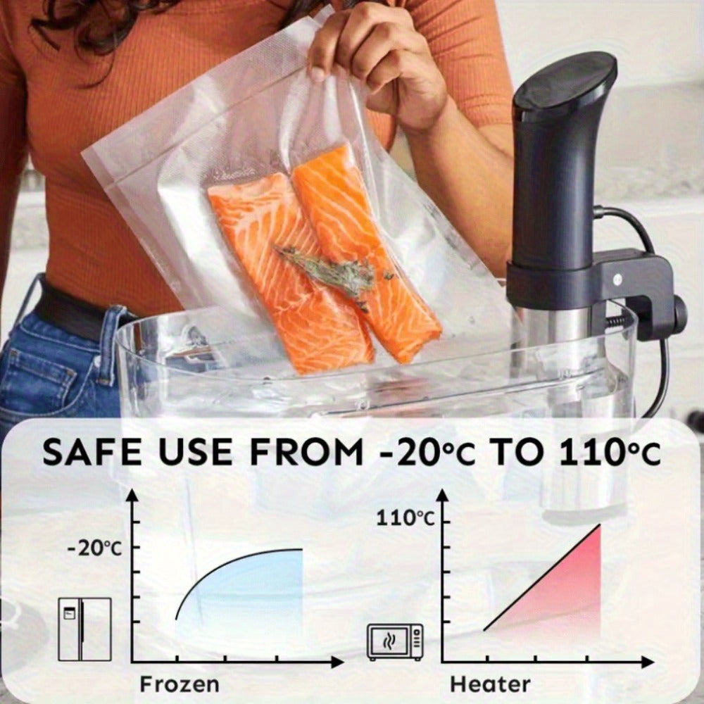 Vacuum Sealer Bags Reusable Airtight Food Storage Bags Multiple Sizes ¨C No Power Needed, Keep Meat, Fruits & Vegetables Fresh Longer, BPA-Free Roll Bags for Kitchen Organization & Meal Prep
