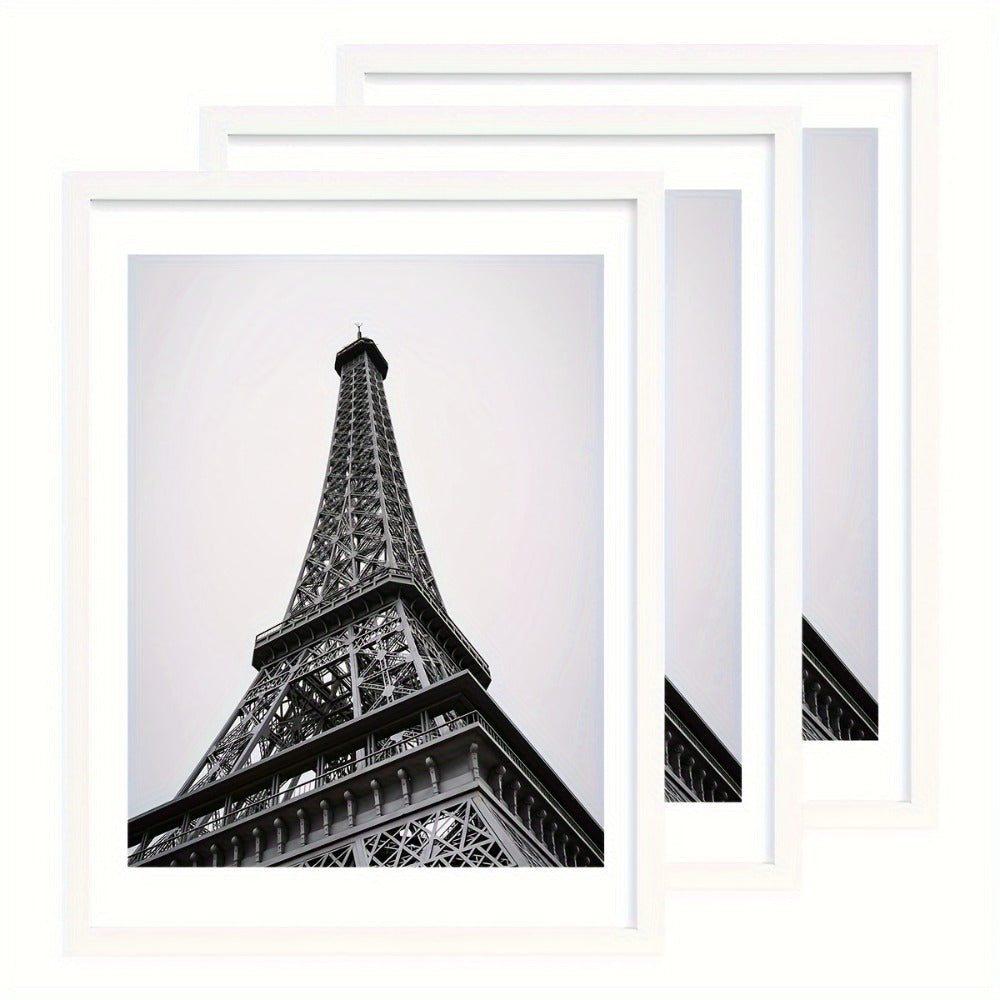Wall Photo Frames Set of 3 ¨C 12x16 Inch Picture Frames for Wall Display, Multiple Colors, Hallway & Living Room Decor, Gift-Ready