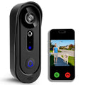 Wireless Video Doorbell Camera 1080P HD Night Vision Motion Detection Two-Way Audio Battery Powered Indoor Chime Cloud Storage Smart Home Security 2.4GHz WiFi Black
