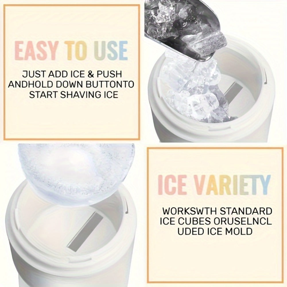 Manual Ice Shaver Machine ¨C Hand-Powered Snow Cone Maker & Ice Crusher, BPA-Free, Portable for Home, Parties, Picnics & BBQs, Includes Ice Cube Trays, Easy to Use Shaved Ice Maker for Kids & Adults
