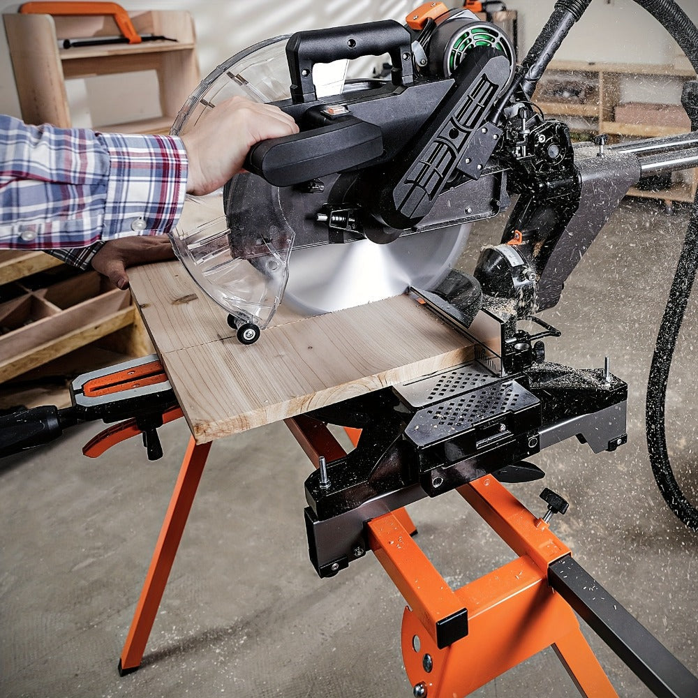 Miter Saw Stand with 78-1/8¡± Sliding Rail ¨C 3-Step Quick Fold, 22LB Lightweight, 330LB Capacity, Universal Fit for DeWalt Makita Bosch & Most Miter Saw Brands