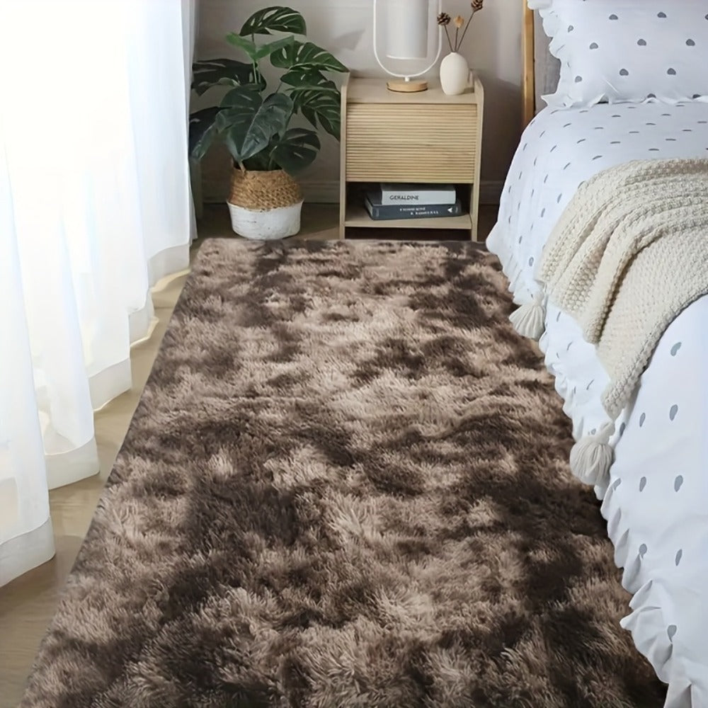 Tie-Dye Shaggy Fluffy Area Rug Non-Slip Machine Washable ¨C Soft Plush Fuzzy Carpet for Bedroom, Living Room, Hallway & Dorm ¨C 6 Colors, 4 Sizes: 2x6, 3x5, 6x9, 8x10 Ft