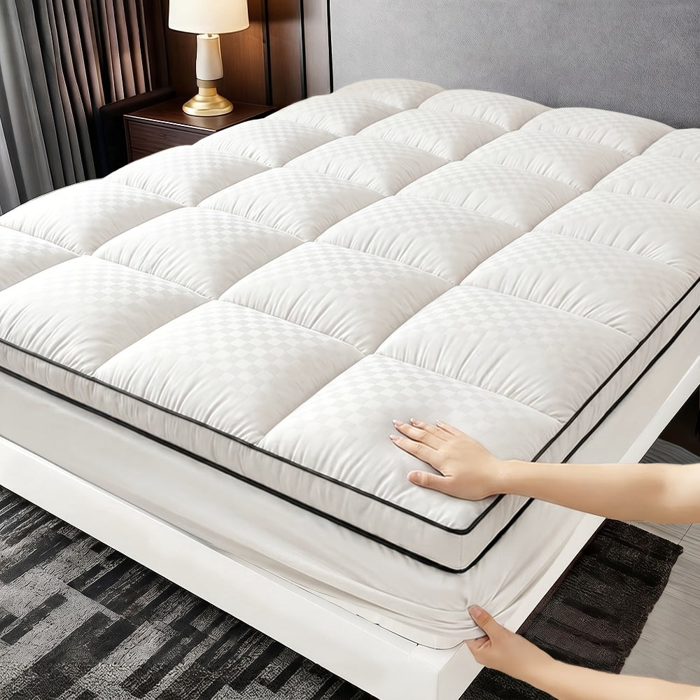 Mattress Topper Quilted Fitted Mattress Pad with Deep Pocket | Pillow Top Mattress Cover 1000GSM Cooling Mattress Protector for Better Sleep