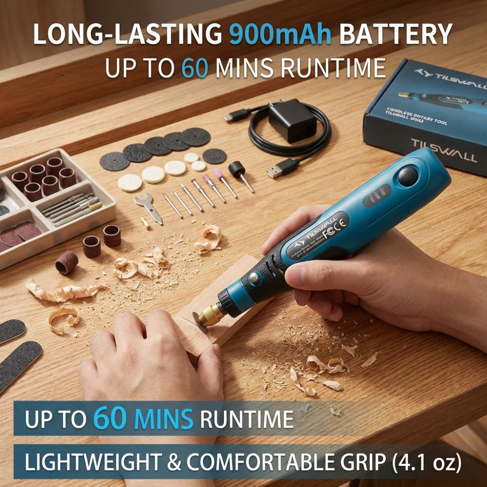 Mini Cordless Electric Polisher Sander 3.7V Rechargeable USB-C ¨C Portable Handheld Polishing Grinding Tool for Wood Craft Engraving DIY Handmade Gifts Art Projects
