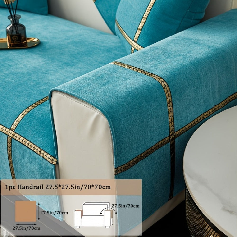 Chenille Sofa Cover Pet-Friendly Slipcover All Season Furniture Protector for Living Room Bedroom Office Couch Cover Multiple Sizes Colors