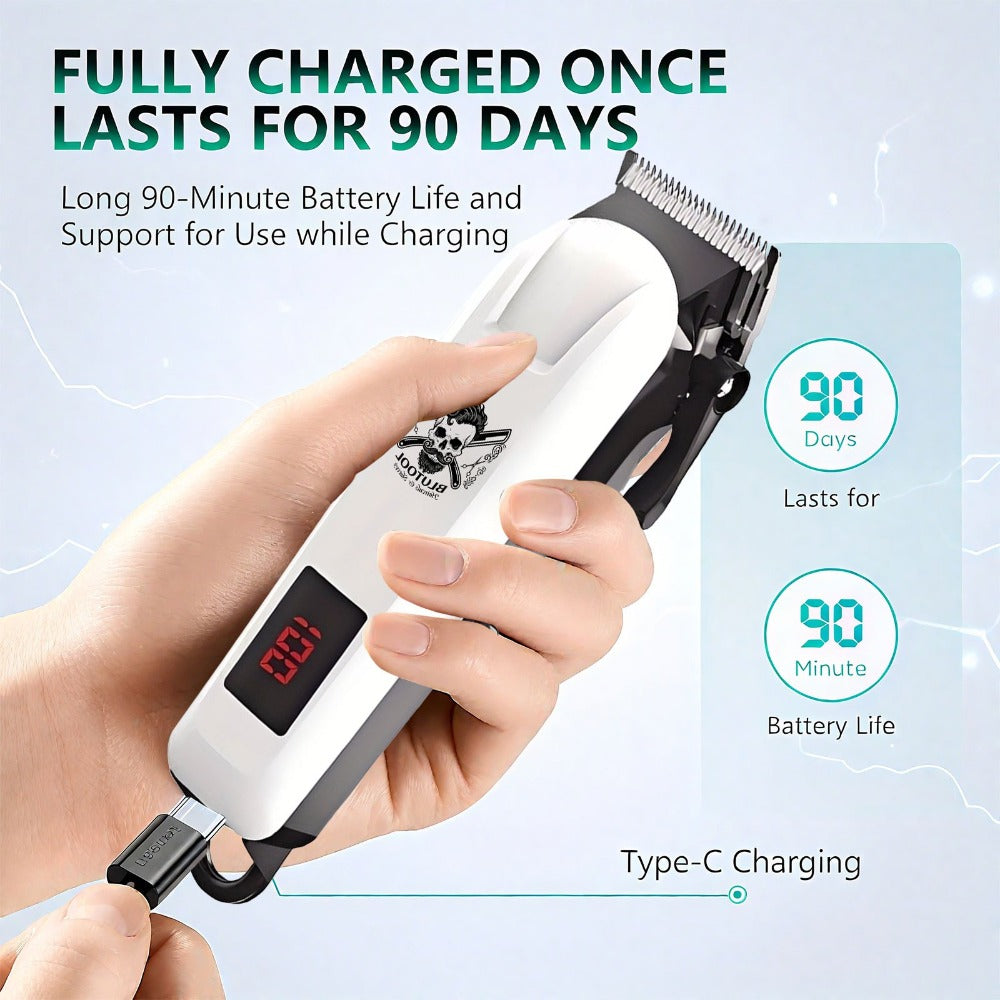 Electric Grooming Kit Hair Clipper & Razor Set USB Rechargeable with Digital Screen - 2 & 3 Piece Sets for Home Use & Salons, Professional Hair Trimmer, Great Gift for Father's Day, Birthday & Christmas