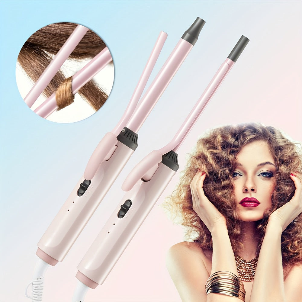 9mm Mini Curling Iron Rapid Heating for Ultra-Fine Curls Teddy Curls Water Waves & Bangs, Travel Curling Wand for Men & Women, Compact Small Barrel Hair Curler for Tight Curls Airy Bangs Holiday Gift