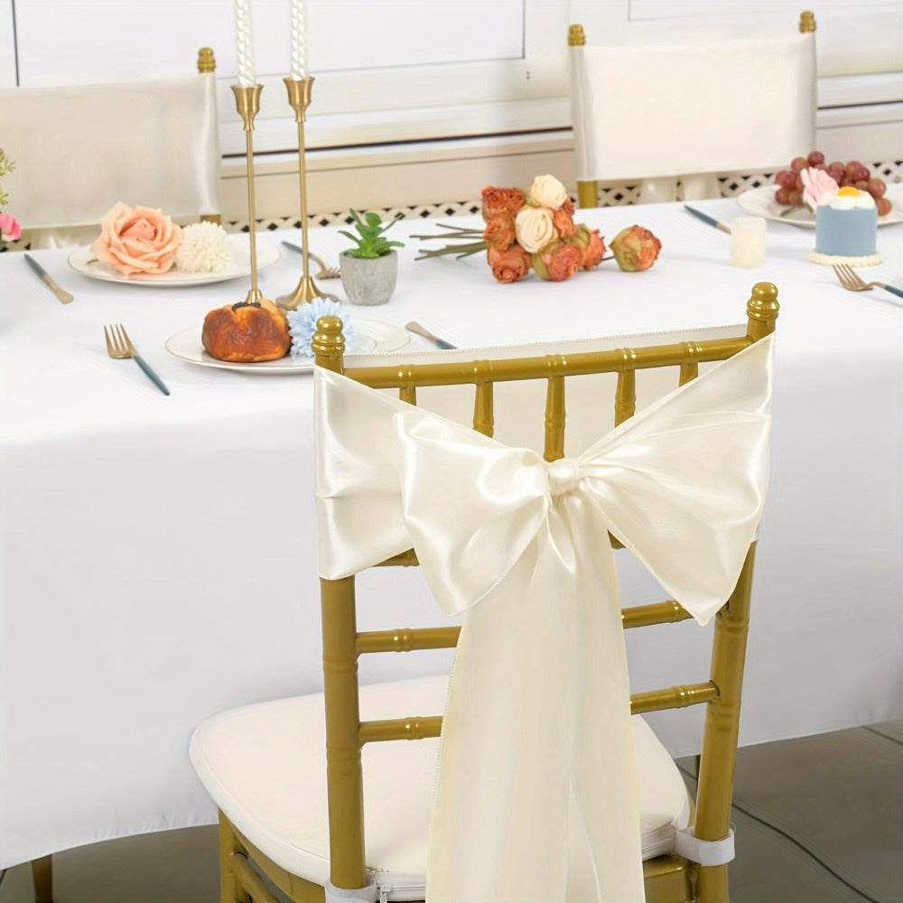 100pcs Satin Chair Sashes Bows for Wedding Banquet Party Event Decoration ¨C 13 Colors, 18¡Á275cm