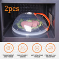 Microwave Food Cover Splash Guard 2 Pack with Steam Vent and Handle BPA-Free Plastic Splatter Guard Lid for Microwave Oven Kitchen Cooking Easy to Clean Reusable