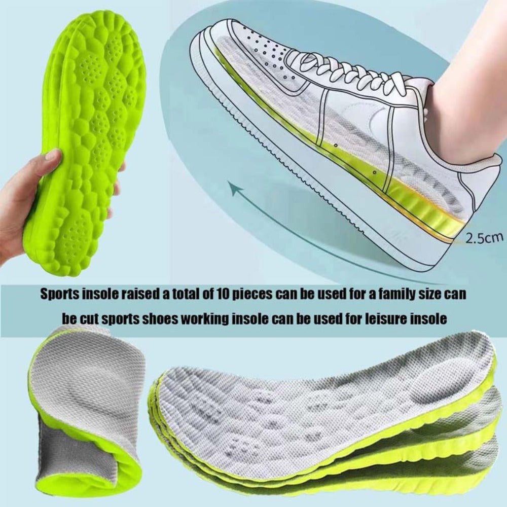 Shoe Insoles for Men & Women - 4 Pairs Cushioning Inserts Ultra-Soft Foam Footbed, Sweat-Proof Arch Support, Cloud Feel Comfort for Sneakers, Boots & Casual Shoes (Sizes 35-46)