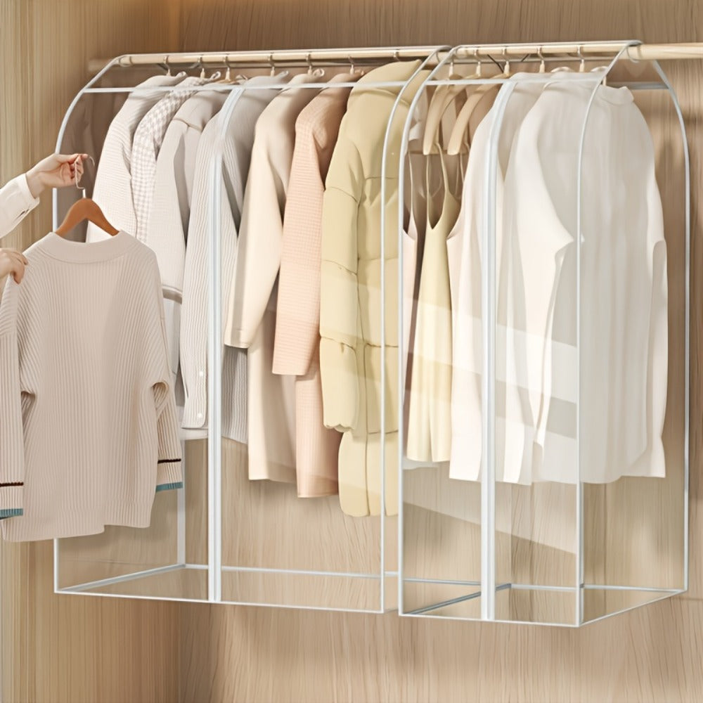 Garment Bag Transparent Hanging Clothes Dust Cover with Zipper, Thickened Waterproof & Washable Storage Bag for Coats, Dresses & Suits ¡ª Clear Closet Organizer, Multiple Sizes