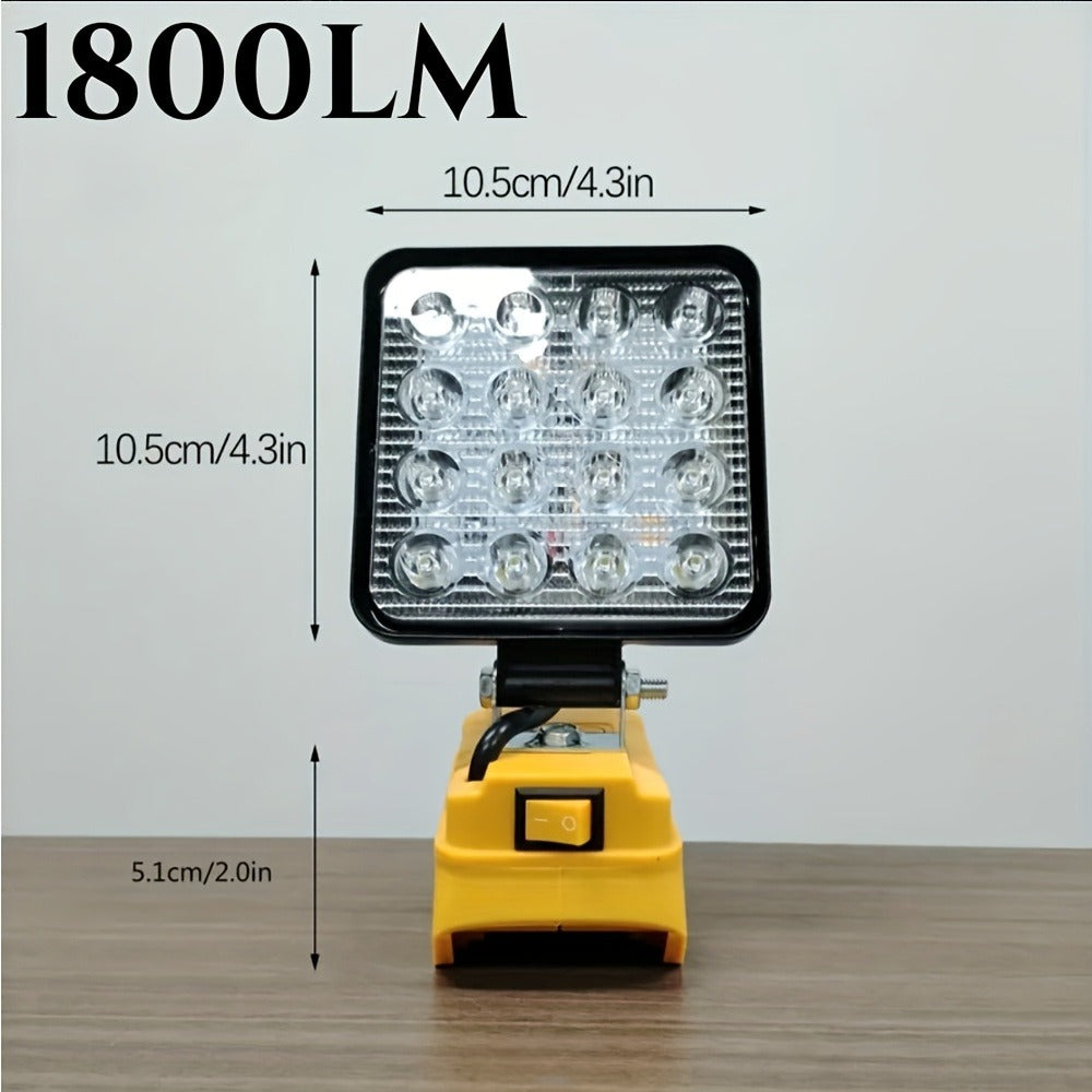 Cordless LED Work Light for DeWalt 20V Battery ¨C 30W/90W 1800/5400 Lumen LED Floodlight | Battery Powered Work Light for Automotive Repair, Construction Site & Emergency Lighting | Battery Not Included